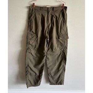 Guide's Choice Mens Outdoor Hiking Cargo Pants Convertible Dark Green Size M/32